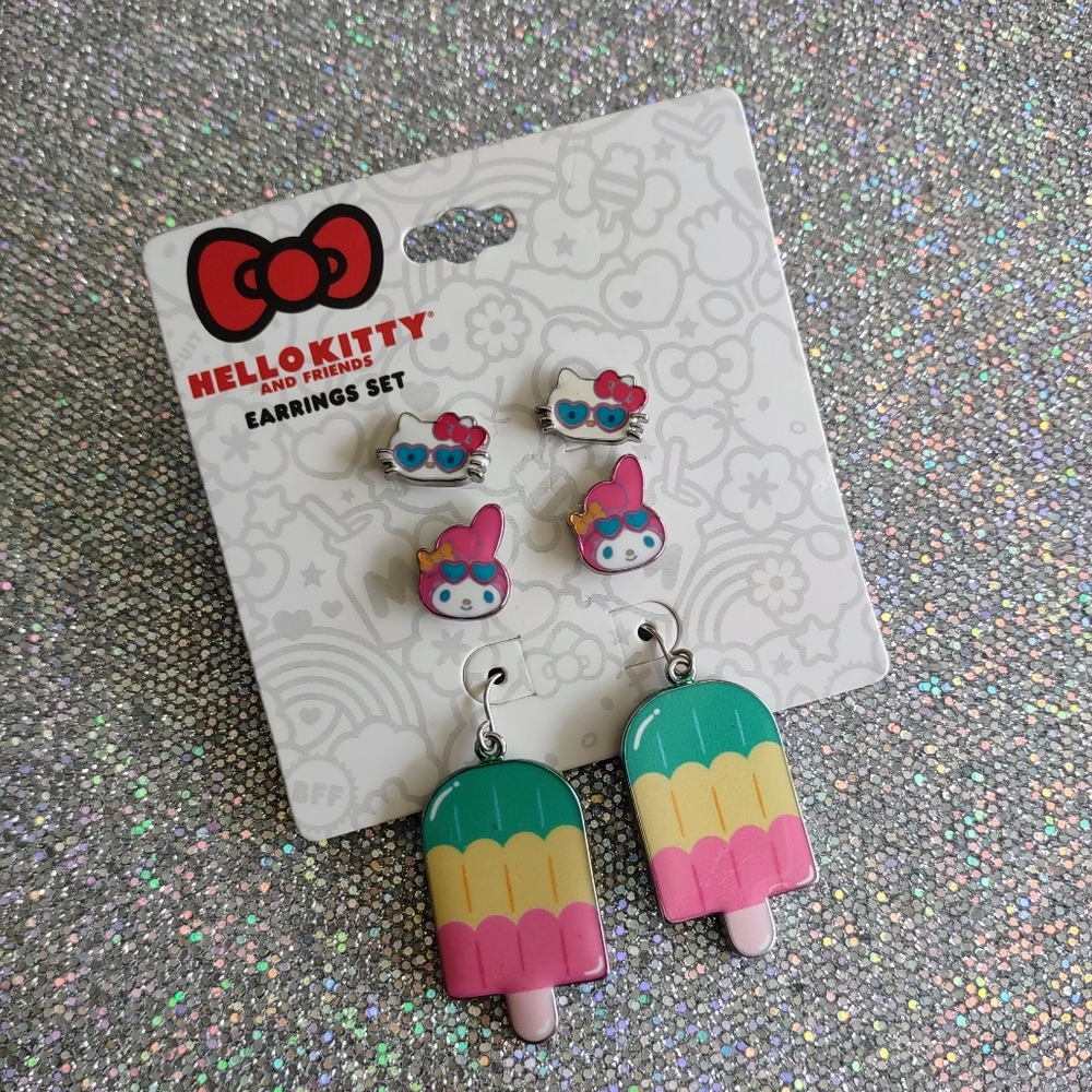 Set of 3 Hello Kitty earrings
